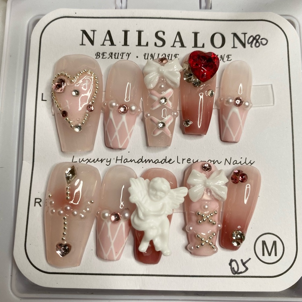 Press on nail handmade 10pc size M
